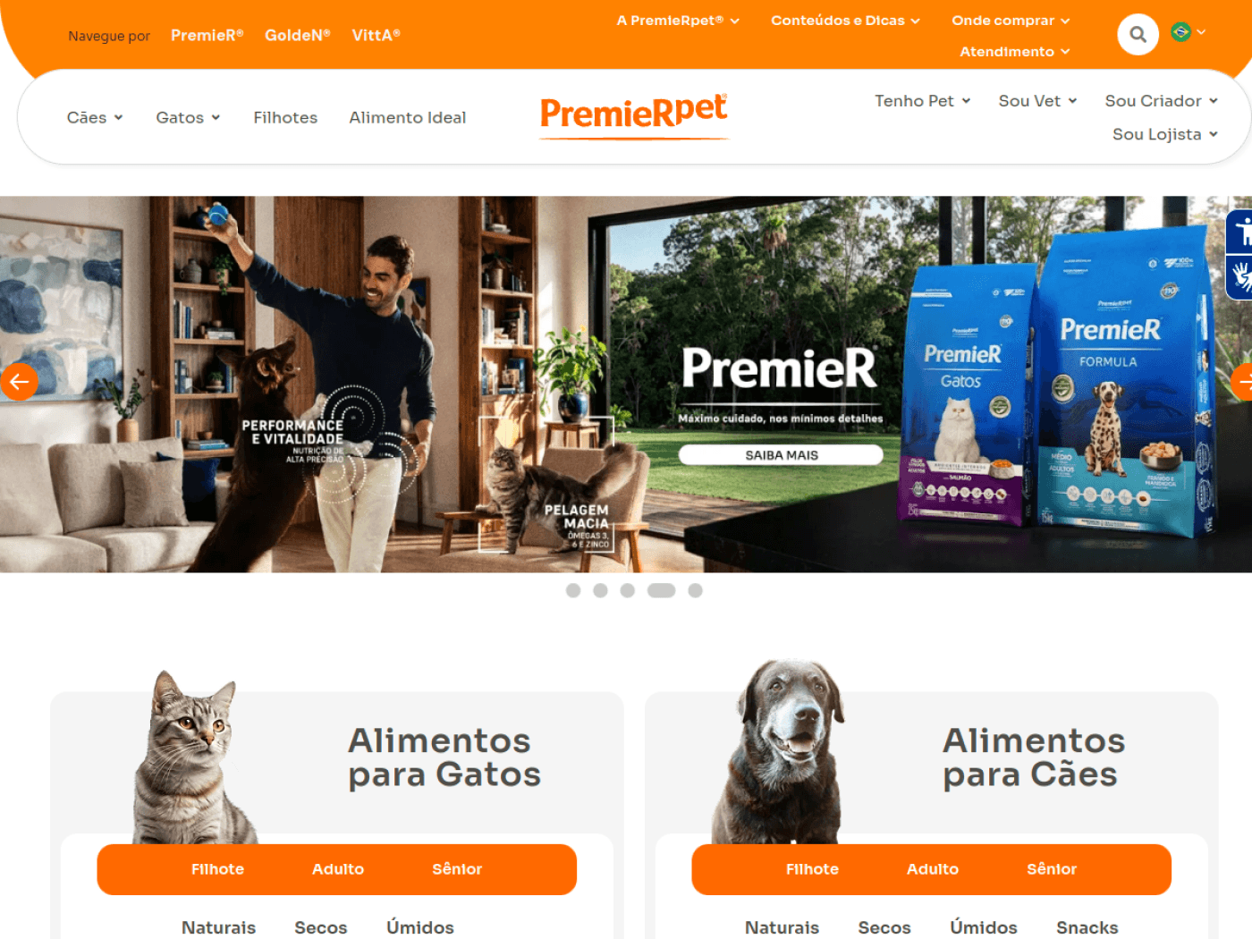 Referência visual — Premier Pet