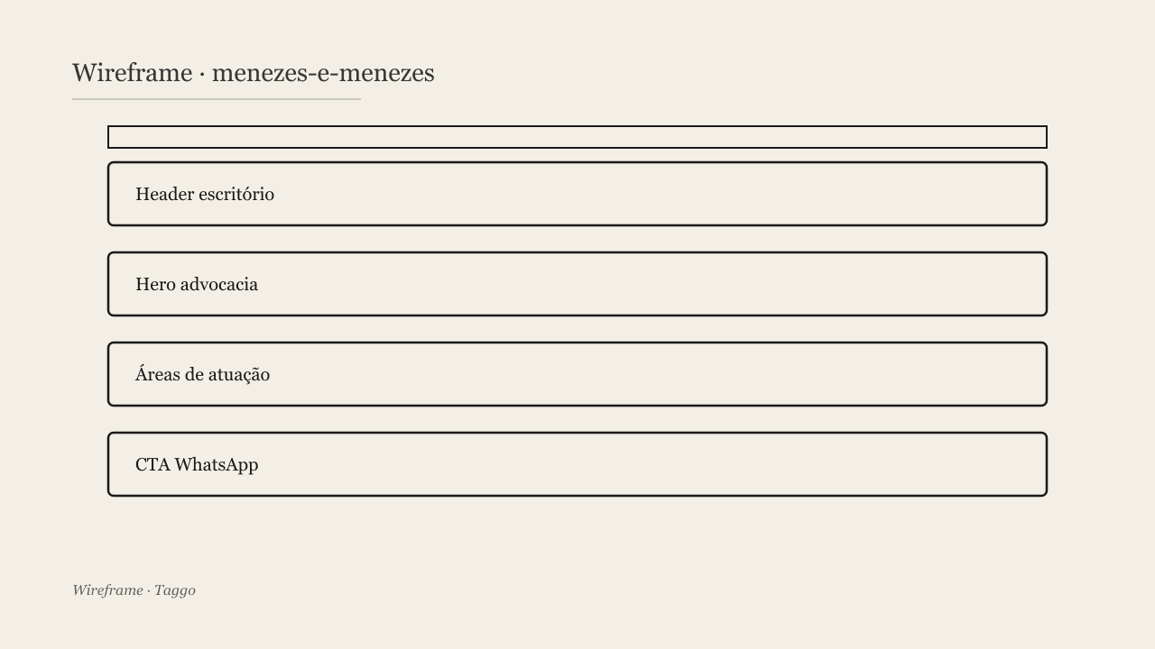 Wireframe home Menezes